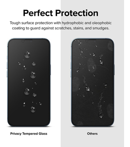 Imagen 4 de 9 de Vidrio Templado Privacy Para iPhone 14 Plus 6.7 Ringke Spy