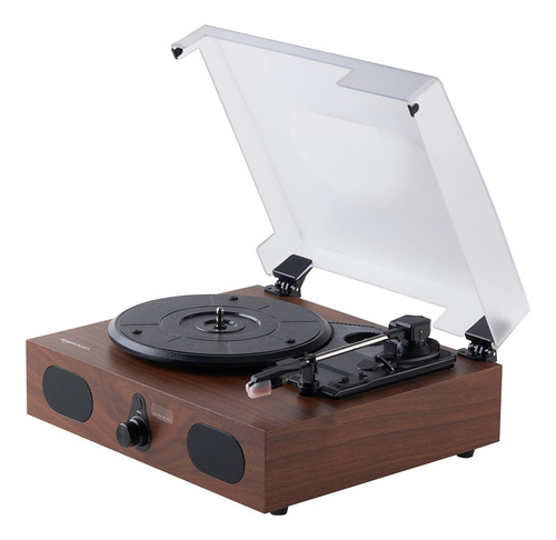 Tocadiscos De Escritorio Con Bluetooth Y 3 Velocidades Negro