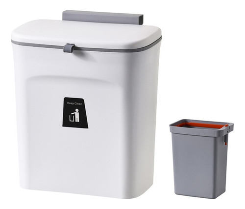 Cubo De Basura Colgante De 9 Litros Con Tapa