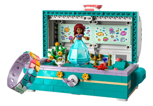 Lego Baú De Tesouro Da Ariel Disney Pequena Sereia 43229 Quantidade De Peças 370