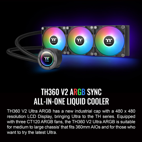 Enfriador Líquido Para Cpu Thermaltake Th360 Argb Sync V2 Ne
