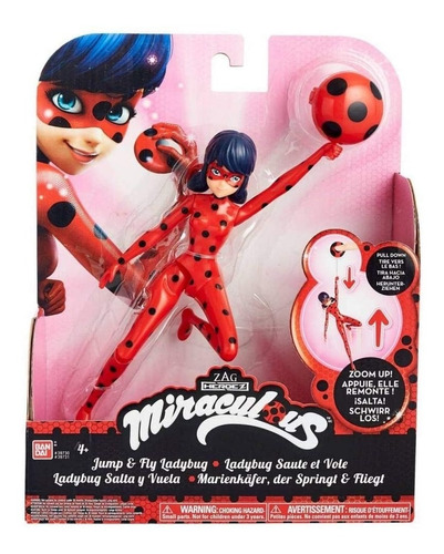 Boneca Lady Bug Miraculous Pula E Voa Bandai Sunny 1641