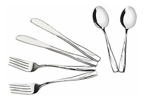 Imagen 4 de 7 de Nicesh 6-piece Acero Inoxidable Travelling Silverware Jue