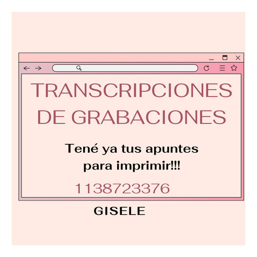 Imagen 1 de 1 de Transcripcion De Grabacion Audio O Video