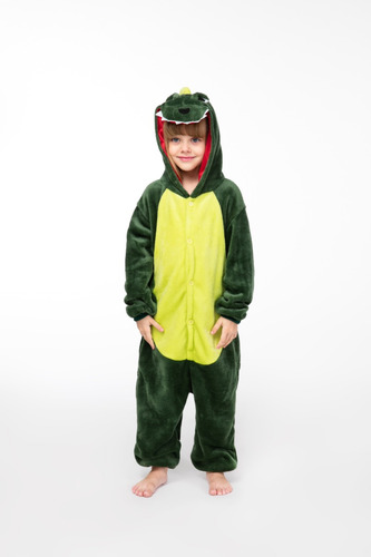 Pijama Polar  Dinosaurio Verde Niño/a