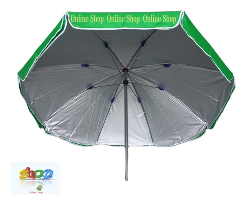 Imagen 4 de 8 de Parasol 2mts Alt Impermeable Doble Tela Doble Varilla Filtro