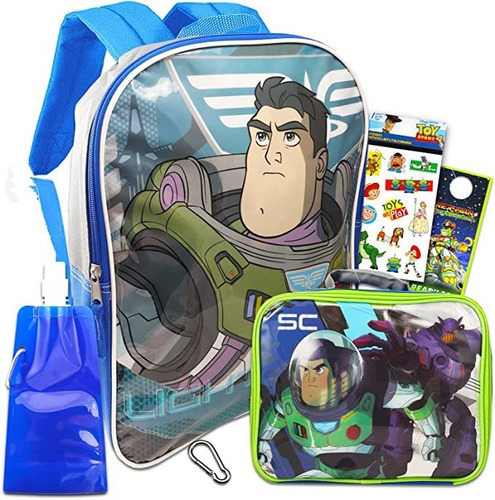 Buzz Lightyear - Juego De Mochila Y Fiambrera Para Niños, .