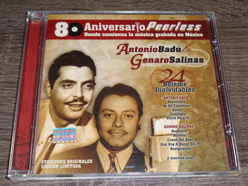 Antonio Badú & Genaro Salinas 24 Boleros, Coleccion Peerless