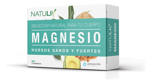 Magnesio 30 Comp Natuliv Huesos Sanos Y Fuertes
