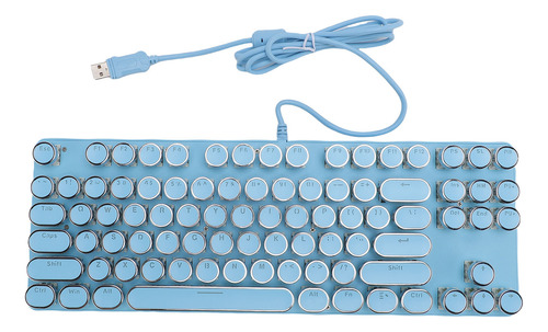 Gorra Redonda Con Teclado Rgb De 87 Teclas Para Juegos, Retr