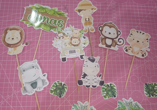 Topper Torta Animalitos De La Selva Imprimible