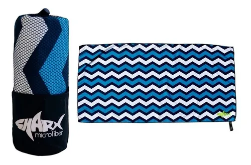 comprar Toalla Microfibra Sharx* 80x160cm Zigzag Azul Envío Gratis