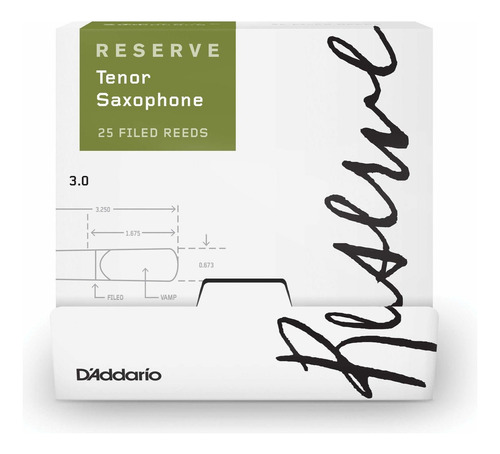 D'addario Reserve S Para Saxofón Tenor Fuerza 3.0 25 Caja