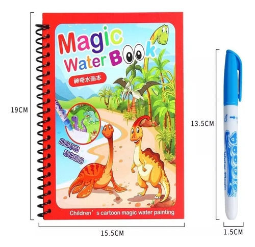 Libro Mágico Para Colorear Con Agua Diseño Dinosaurios