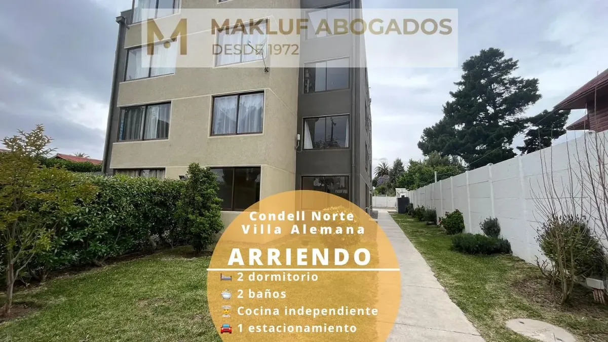 Imagen 1 de 12 de Departamento 2 Dormitorios En Arriendo, Condell Norte, Villa