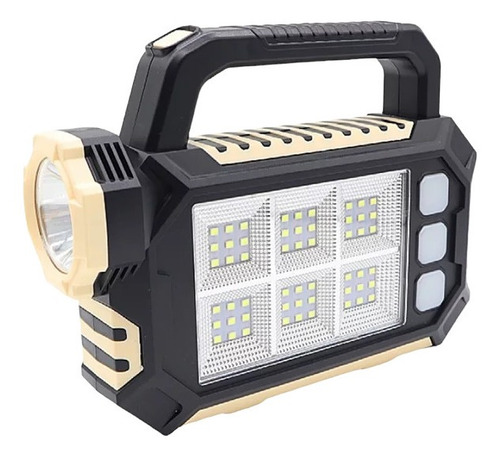 Imagen 2 de 10 de Linterna Solar Recargable Power Bank Larga Distancia
