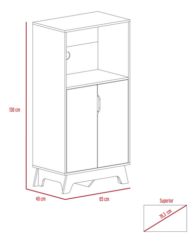 Mueble Microondas Bajo + Meson Cocina Ruedas - Blanco/duna