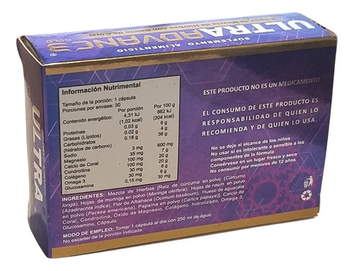 Ultra Advanc3 Gold 5 Piezas Con Calcio De Coral Ener Green Sabor Sin Sabor