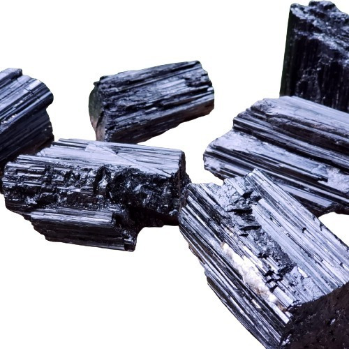 Cristal Pedra Bruta Turmalina Negra Limpa Energias Densas