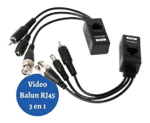 Video Balum Pasivo Rj45 3 En 1 Audio Video Y Corriente