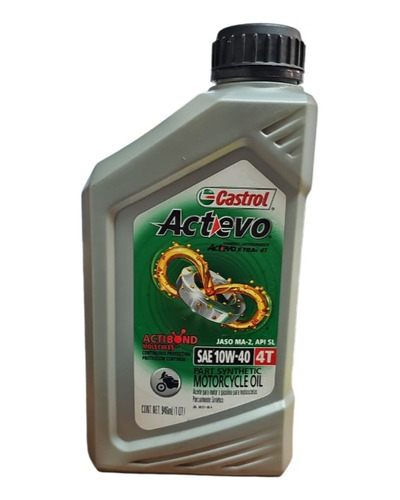 Aceite De Motor Castrol Actevo X-tra 4t 10w-40 946ml