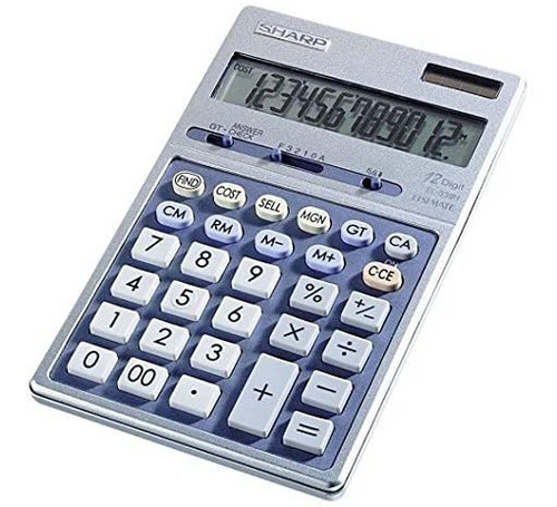 De Sharp El339hb - Calculadora De 12 Dígitos (metal Superior