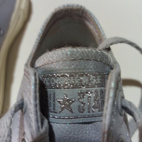 Zapatos All Star Converse Niña Talla 28 (17 Cm) Cuero Gris