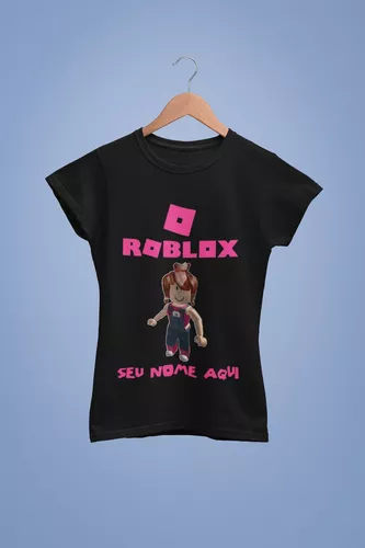 Camiseta blusa preta infantil roblox menina - Camiseta Infantil