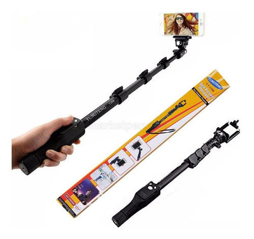 Monopod Selfie Stick + Bluetooth + Tripode + Adaptador