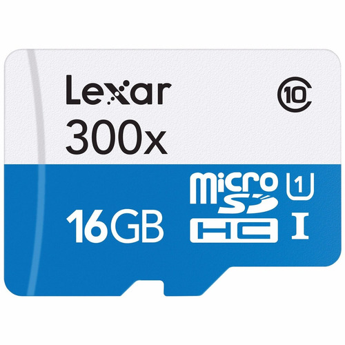 Tarjeta Memoria Micro Sd Lexar 16gb 300x Clase 10 4k Cámara