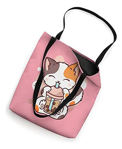 Cat Boba Tea Bubble Tea Anime Kawaii Neko Bolsa De Tela