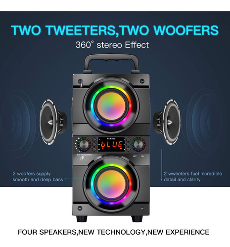 Altavoz Bluetooth Portátil Supniu A21 De 60 W (80 W De Pico)