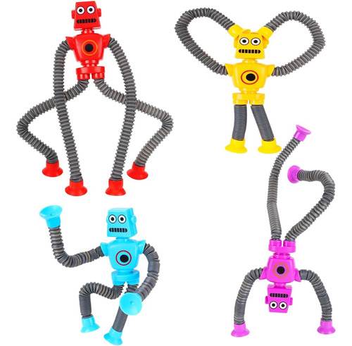 Goheyi 4 Pack Led Pop Tubes Robot Juguetes, Juguetes Robot D