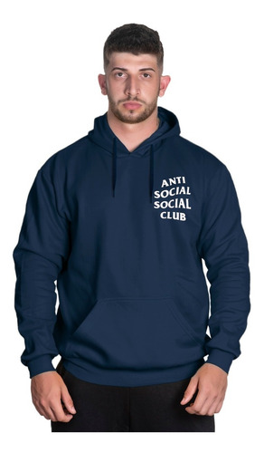 Blusa Moletom Anti Social Club Blusa De Frio Canguru Oferta