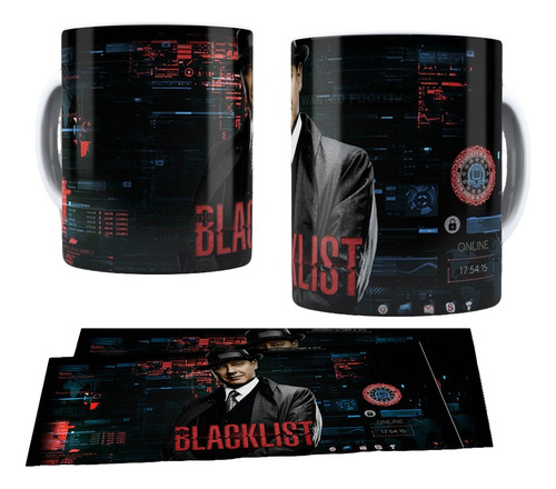 Caneca Black List Raymond Reddington Presente Porcelana