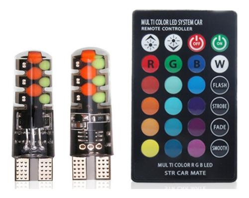 Bombillos Led T10 Multicolor, Programable Con Control, 5w 