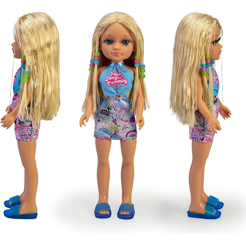 Muñeca Nancy Un Dia Con Trenzas Rubia