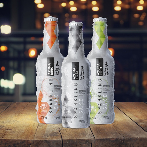 Imagem 2 de 3 de 6x Bebida De Saquê Sparkling Original Azuma Kirin 275ml