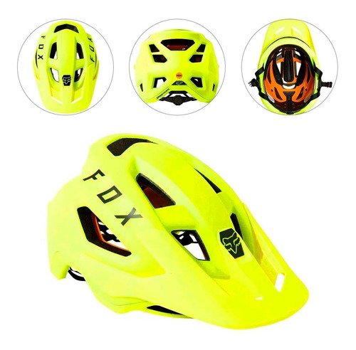 Capacete Fox Speedframe Amarelo Neon Com Mips Ciclismo 21