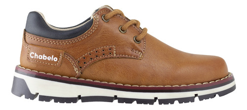 Zapato Oxford Juvenil Chabelo C69-a Piel Camel 21.5-26