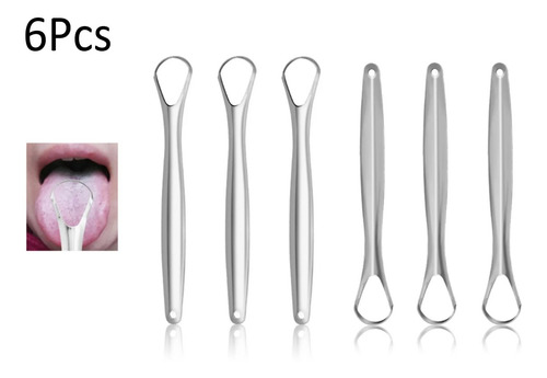 16pcs Portátil Reutilizable Raspador De Lengua, Acero Inoxid
