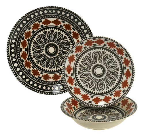 Plato Postre Ceramica Color 20 Cms X 1 Unid Color Marrón