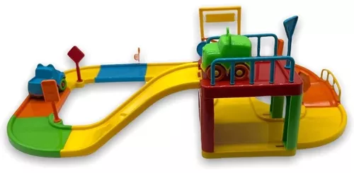 Super Pista Com 6 Carrinhos Brinquedo Corrida Infantil 28pçs