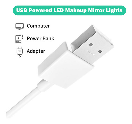 Espejo Led Para Maquillaje, 14 Unidades, Con Control Regulab