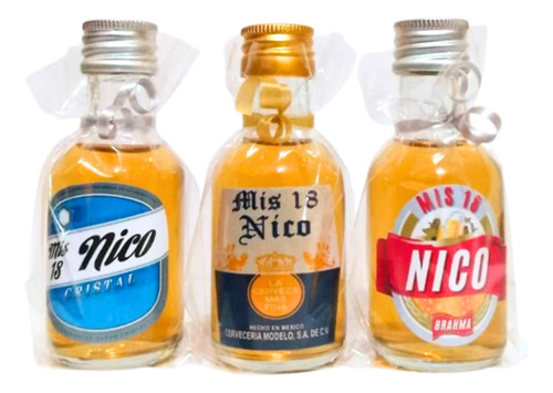 30 Souvenirs Botellitas Miniatura De Bebidas Personalizadas