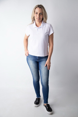 Imagem 4 de 4 de Camisa Pólo Feminina Camiseta Pólo Piquet Uniforme Ou Bordar