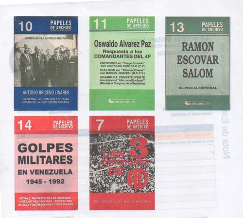 Papeles De Archivo Vol 1-7-10-11-13 Y 14 Golpes Militares