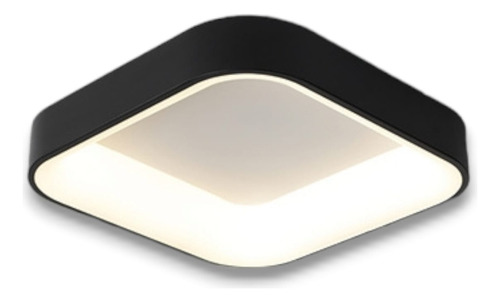 Plafon Led Luminária Sala Quarto One Square Black Mg138