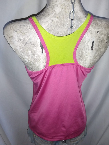 Sexy Blusa Deportiva Danskin Now Top IncluĂdo Rosa Amarillo (Usado)