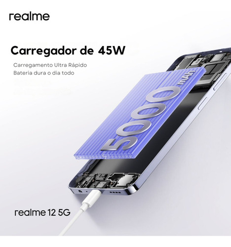 Celular Realme 12 5g 512gb 8gb Ram Hd Ips 6.7 108mp Com Nfc